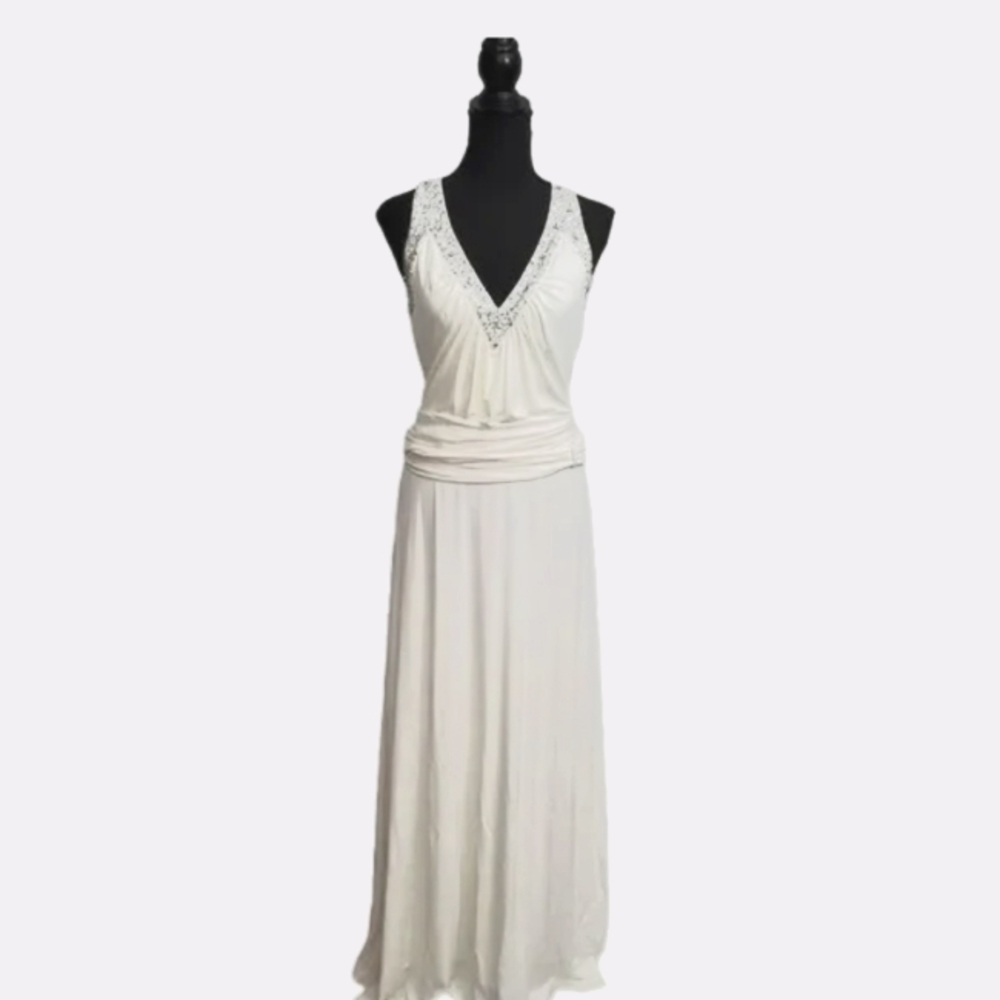 COPY - BCBGmaxazria deep V maxi dress XS